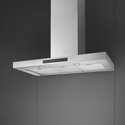 Каминная вытяжка Smeg KICT90BL фото 4