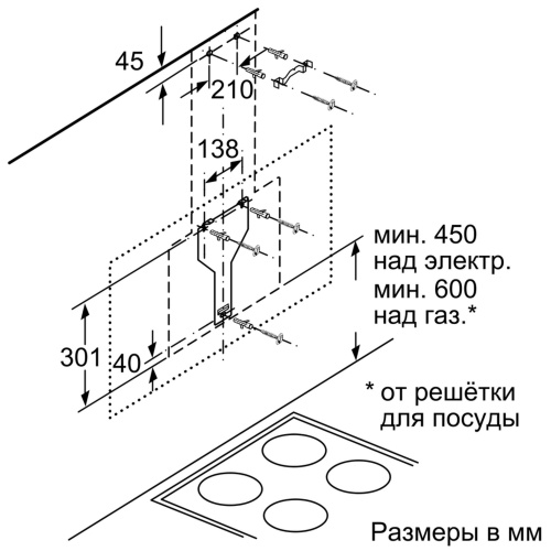 Каминная вытяжка Neff D65IHM1S0 фото 6