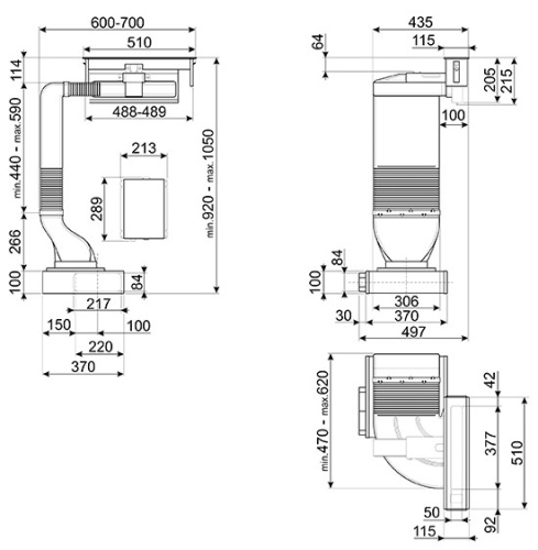 Встраиваемая вытяжка Smeg KDH12WLD фото 3