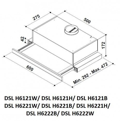 Встраиваемая вытяжка Schaub Lorenz DSL H6222W фото 3