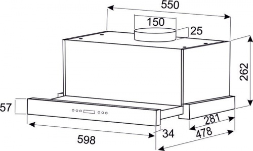 Встраиваемая вытяжка Exiteq EX-1146 white фото 3