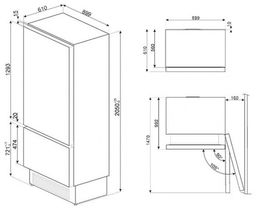 Встраиваемый холодильник Smeg RI96RSI фото 3