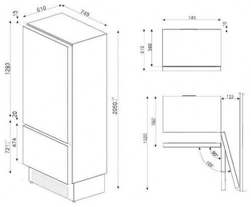 Встраиваемый холодильник Smeg RI76RSI фото 3