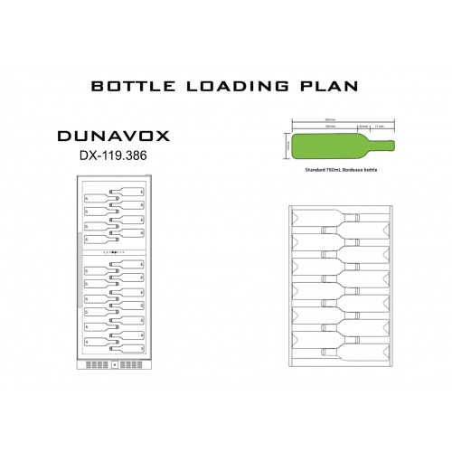 Винный шкаф Dunavox DX-119.386DSS фото 4