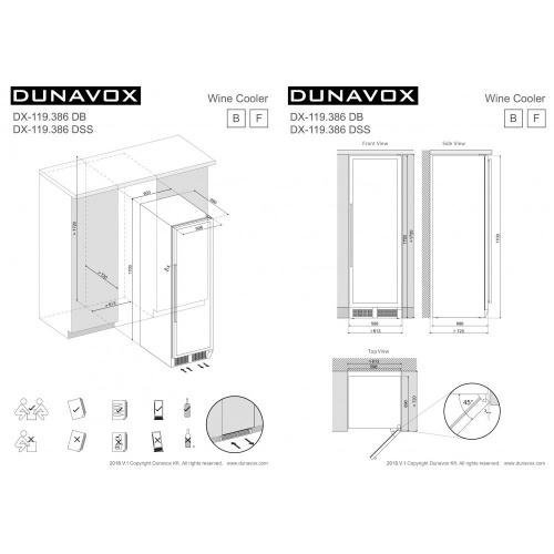 Винный шкаф Dunavox DX-119.386DB фото 3