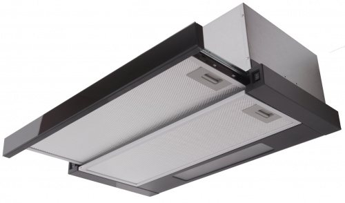 Встраиваемая вытяжка Exiteq EX-1076 black glass фото 2