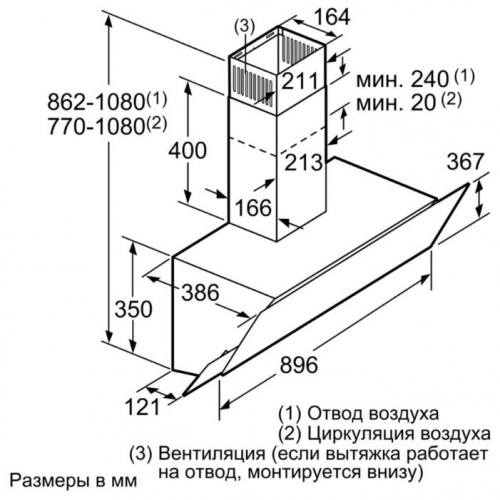 Каминная вытяжка Bosch DWK 065G20R фото 3