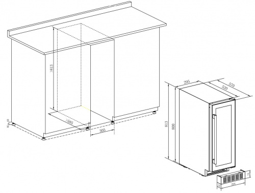 Винный шкаф Temptech SOMX30DRB фото 7