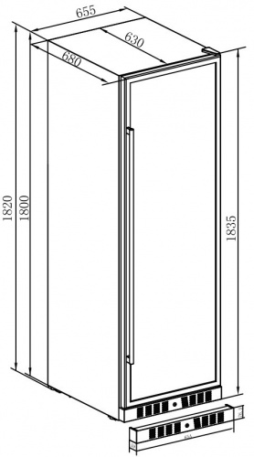 Винный шкаф Temptech E1000DRW фото 6