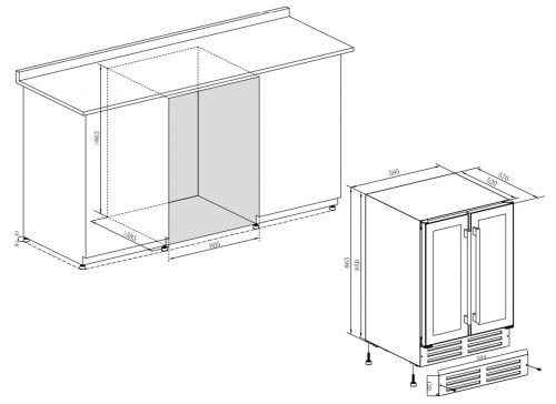 Винный шкаф Temptech WP2DQ60DCB фото 8