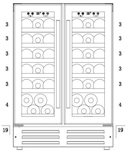 Винный шкаф Temptech WP2DQ60DCB фото 9