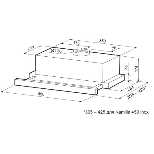 Встраиваемая вытяжка Krona Kamilla 450 White фото 3