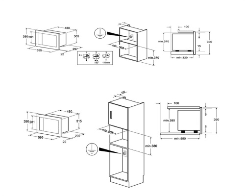 Встраиваемая микроволновая печь Smeg FMI420S фото 3