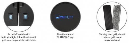 Раклетница Clatronic RG 3678 schwarz фото 8