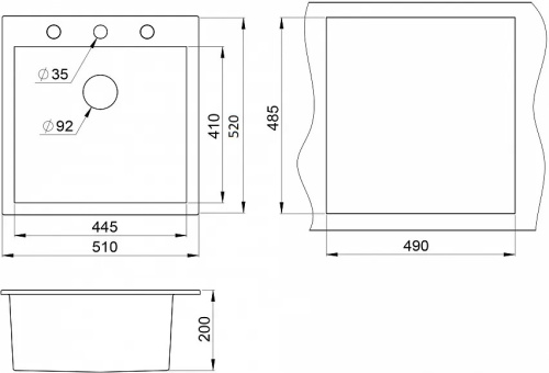 Кухонная мойка Granula GR-5102 арктик фото 4