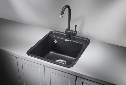 Кухонная мойка Granula Standart ST-4202 черный фото 3
