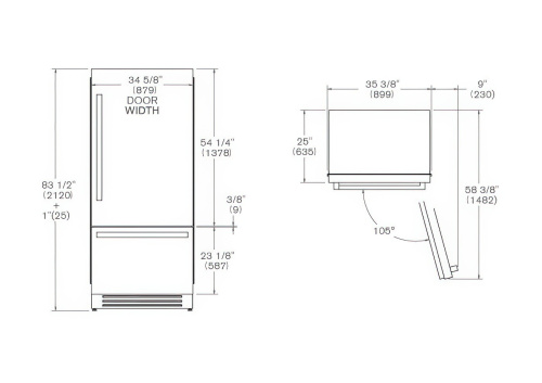 Встраиваемый холодильник Bertazzoni REF905BBRXTT фото 3