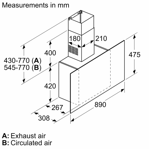 Каминная вытяжка Bosch DWF 95AJ60T фото 6