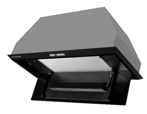Встраиваемая вытяжка Kuppersberg Intro 70 black фото 3