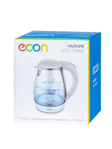 Чайник электрический Econ ECO-1739KE стекло фото 12