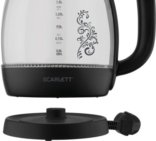 Чайник электрический Scarlett SC-EK27G34 черный фото 4