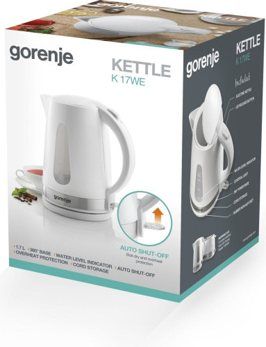 Чайник электрический Gorenje K17WE белый фото 7