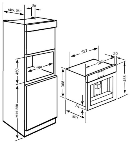Встраиваемая кофемашина Smeg CMS4101S фото 8