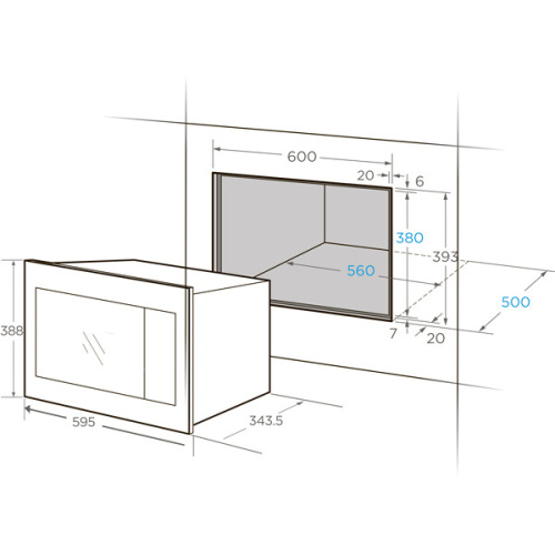 Встраиваемая микроволновая печь Midea MI9251RGI-B фото 3