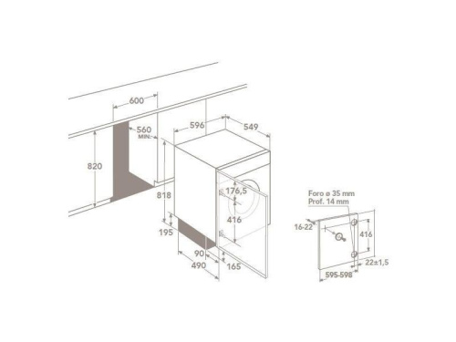 Встраиваемая стиральная машина Aeg L 61470WDBI фото 3
