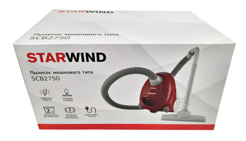 Пылесос StarWind SCB2750 красный/серый фото 8