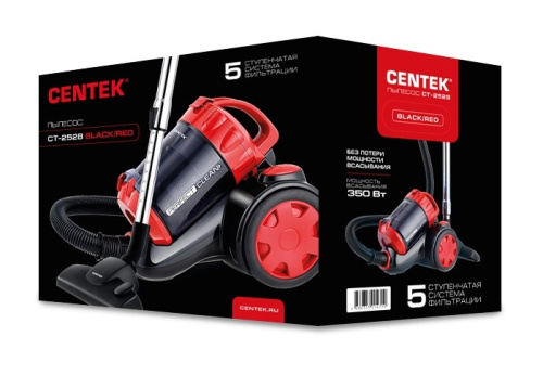 Пылесос Centek CT-2528 красный фото 3