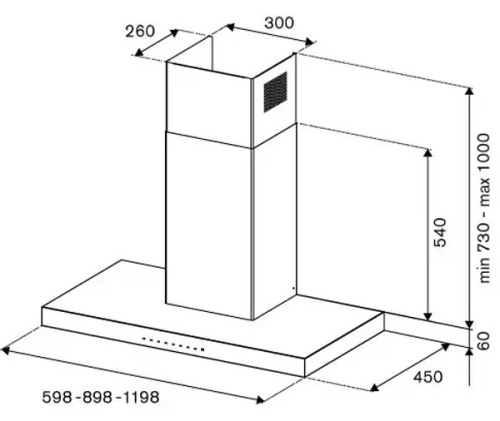 Каминная вытяжка Bertazzoni KT60P1AXT фото 3