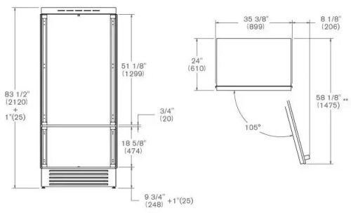 Встраиваемый холодильник Bertazzoni REF905BBRPTT фото 7