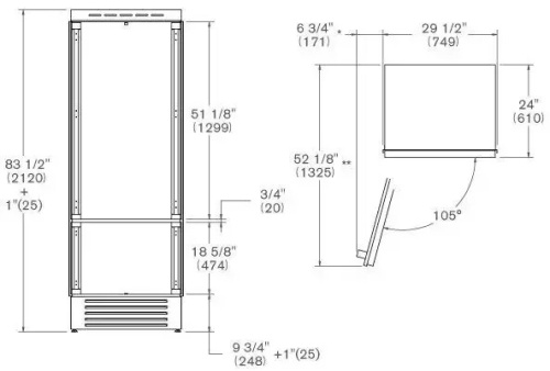 Встраиваемый холодильник Bertazzoni REF755BBLPTT фото 6