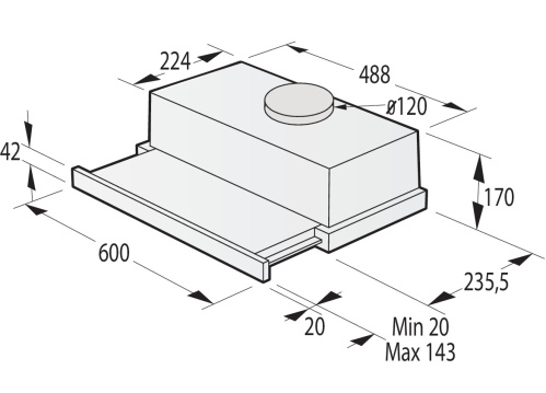 Встраиваемая вытяжка Gorenje TH606E4B фото 7