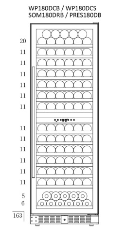 Винный шкаф Temptech PRES180DB фото 5