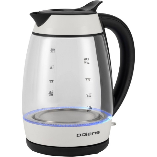 Чайник электрический Polaris PWK2006CGL белый/черный фото 3