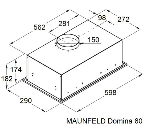 Встраиваемая вытяжка Maunfeld Domina 60 белый фото 3