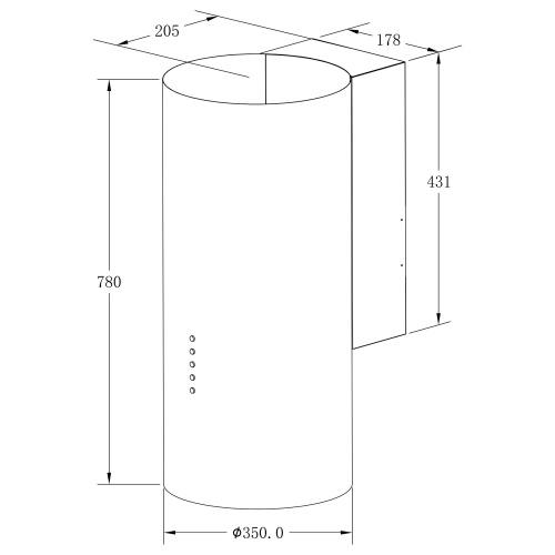 Каминная вытяжка Meferi TUBE35WH Ultra фото 8