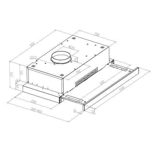 Встраиваемая вытяжка Meferi SLIDEBOX60WH Light фото 8