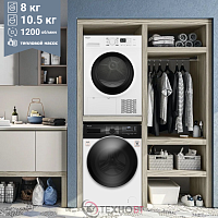 Комплект стиральной и сушильной машины Weissgauff WM 61210 DC Inverter Steam + WD 6148 D Heat Pump
