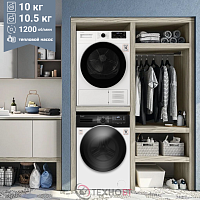 Комплект стиральной и сушильной машины Weissgauff WM 61210 DC Inverter Steam + WD 6110 Heat Pump