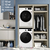 Комплект стиральной и сушильной машины Weissgauff WM 61212 DC Inverter Steam + WD 6110 Heat Pump