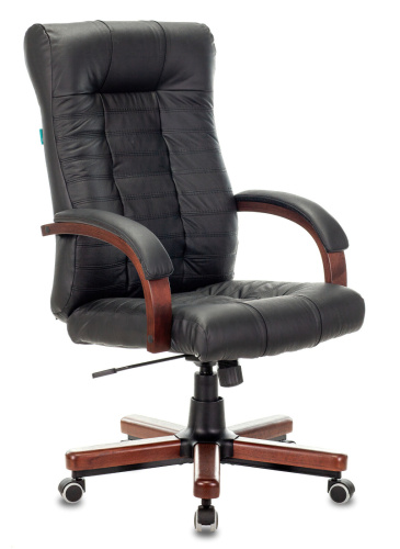 Кресло Бюрократ KB-10WALNUT/B/LEATH
