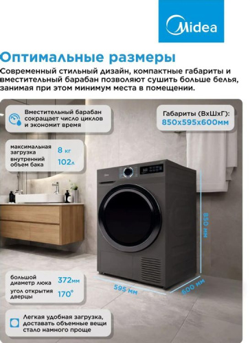 Сушильная машина Midea MD0180BH60/T фото 2