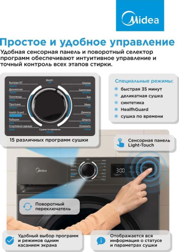 Сушильная машина Midea MD0180BH60/T фото 3