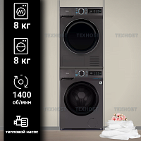 Комплект стиральной и сушильной машины Midea EcoPro DuoS