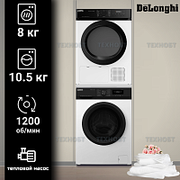 Комплект стиральная и сушильная машина DeLonghi L 1025 VI + DTD 8105 H VERANO