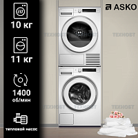 Комплект стиральной и сушильной машины Asko W5114CXLW + T510HRXLW.P